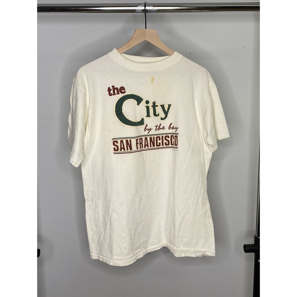 Vintage 1987 The City of San Francisco Bubble Print Graphic Tee Made In The USA